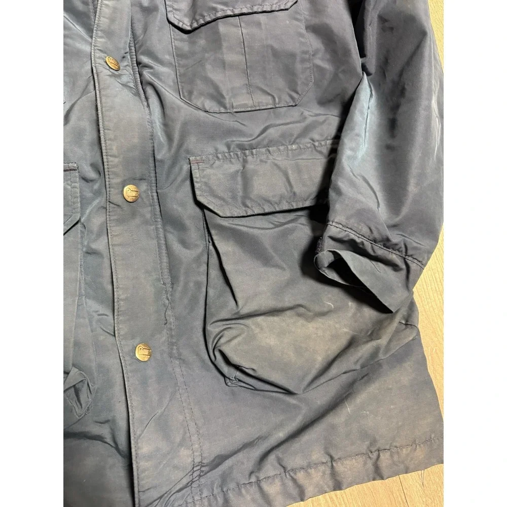 Vtg USA Woolrich Field Jacket Men's Blue‎ Wool Lined Blanket Barn Coat Size M